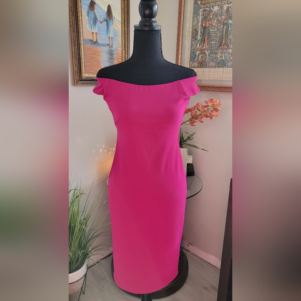 Eliza J Size 2 Pink Strapless Dress